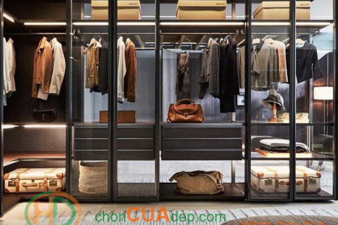 Cánh kính tủ quần áo đẹp, sang trọng xu thế năm 2022