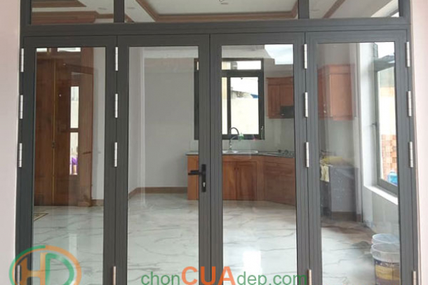 Cửa nhôm xingfa 4 cánh đẹp cho nhà phố và biệt thự