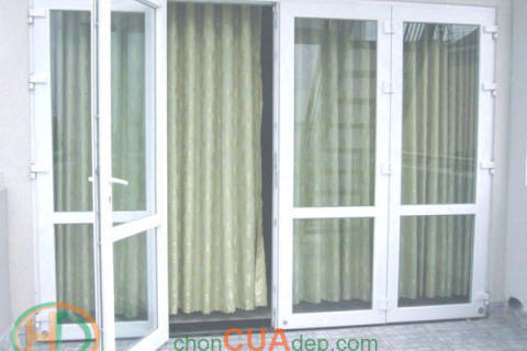 cửa nhựa lõi thép 4 cánh uPVC