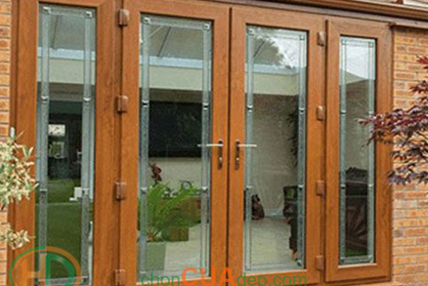 Cửa nhựa lõi thép màu vân gỗ